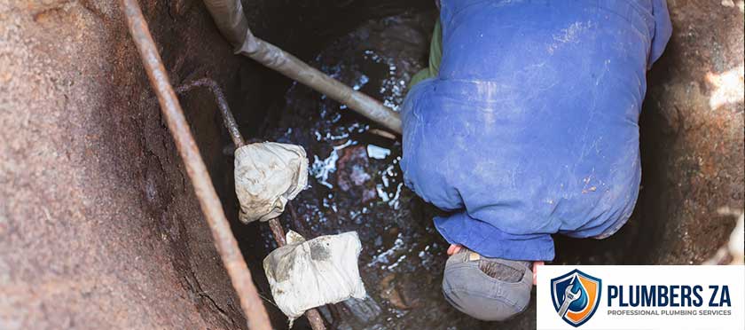 Drain cleaning specialists from Plumbers ZA clearing blocked drains in Gauteng