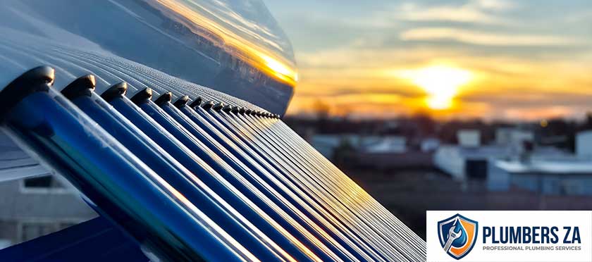 Solar geyser installation specialists from Plumbers ZA installing solar hot water systems in Gauteng